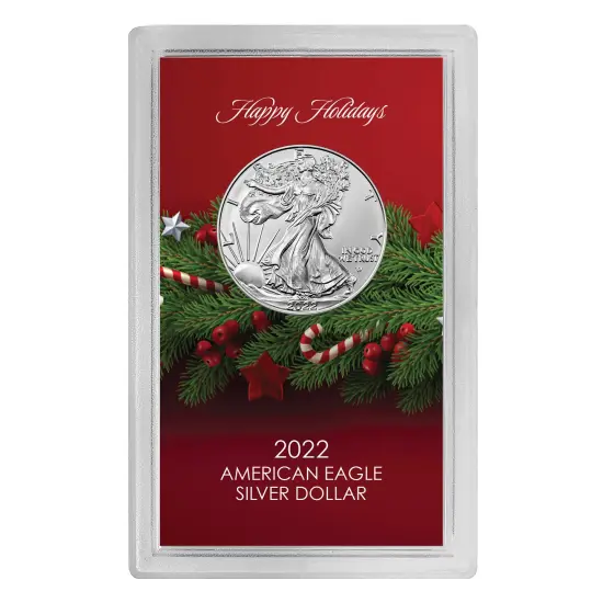 Happy Holidays American Eagle Silver Dollar Coin {1}