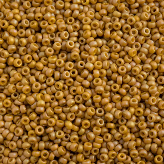 Miyuki Seed Beads 11/0 Frosted Glazed Rainbow Yellow Mustard Matte AB {1}