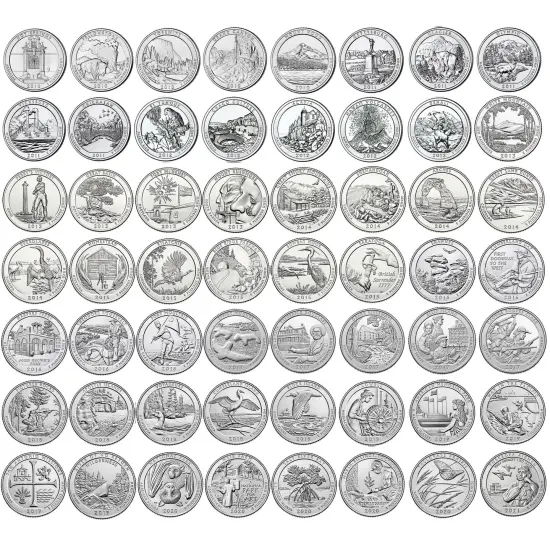 US National Parks & Sites Complete Quarters Collection 2010-2021- Uncirculated {3}