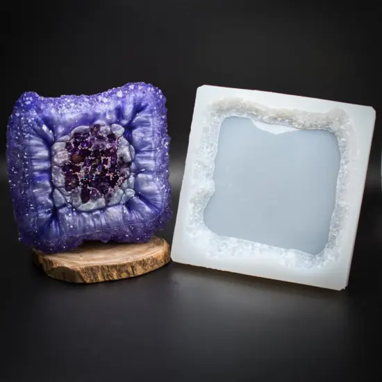 Handmade Crystal Edge Square Silicone Mold {1}