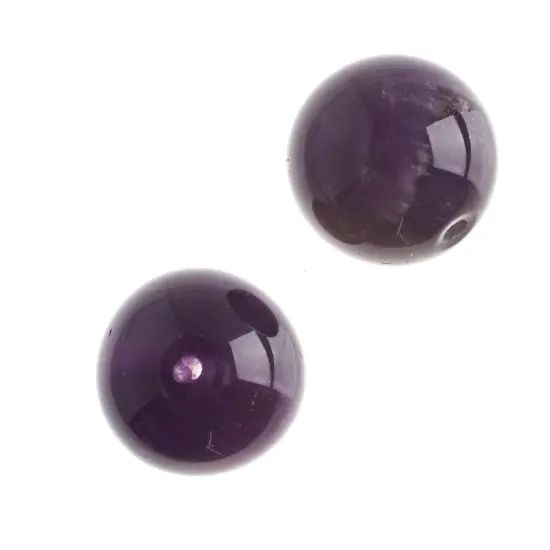 Earth's Jewel Semi-Precious 8mm Dark Amethyst Natural Round Strung Bead {2}