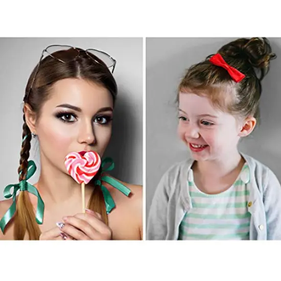 Christmas Ribbons for Gift Wrapping 60 Yards Grosgrain Ribbon Silver Gold Glitter Ribbon for Christmas Wreath Bows Ribbon Craft Decoration {2}