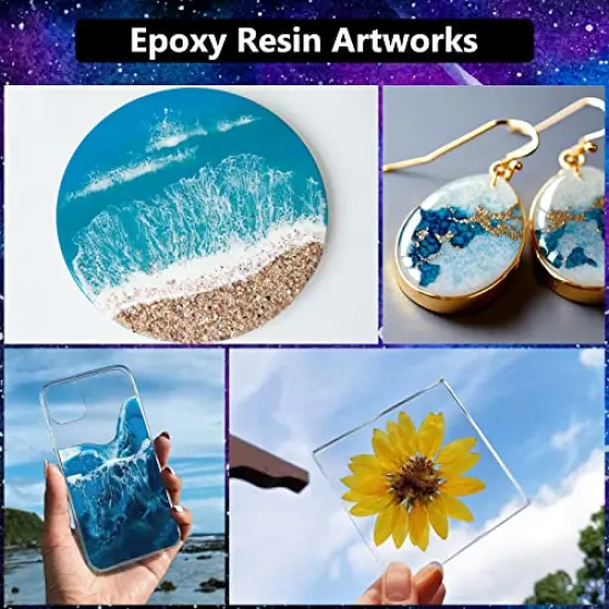 KISREL Epoxy Resin 32OZ - Crystal Clear Epoxy Resin Kit - No Yellowing No Bubble Art Resin Casting Resin for Art Crafts, Jewelry Making, Wood & Resin Molds(16OZ x 2) {2}