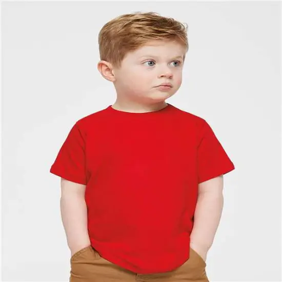 Rabbit Skins&reg; Toddler Fine Jersey Crewneck Short Sleeve Tee - 3321 Red {1}