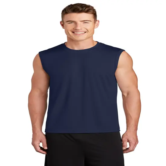 C2 Sport&reg; Crew neck Sleeveless T-Shirt True navy {1}