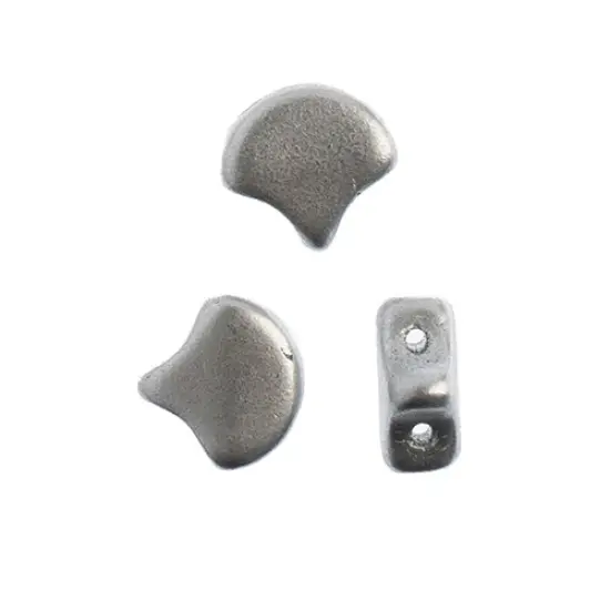 John Bead Czech Glass Metallic Matte Ginko Beads, 50g Bronze Aluminium {2}