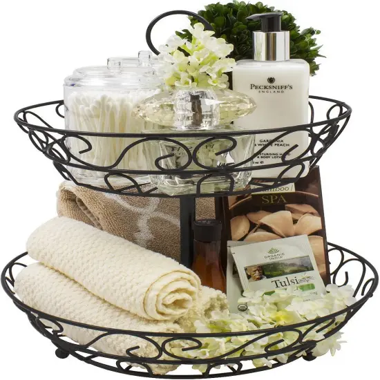 Sorbus 2-tier Countertop Basket Black {1}