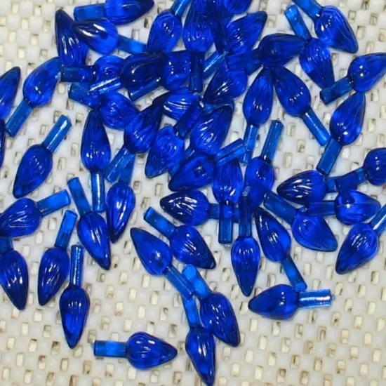 Kitcheniva 25 Pcs Ceramic Christmas Tree Bulbs Lights Navy blue {1}