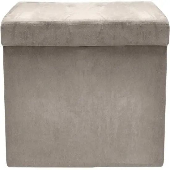 Sorbus Storage Bench Chest Collapsible Folding Bench beige {6}