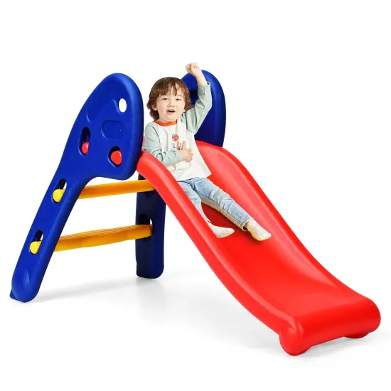 2 Step Children Folding Plastic Wide Slide with Stable Base {1}