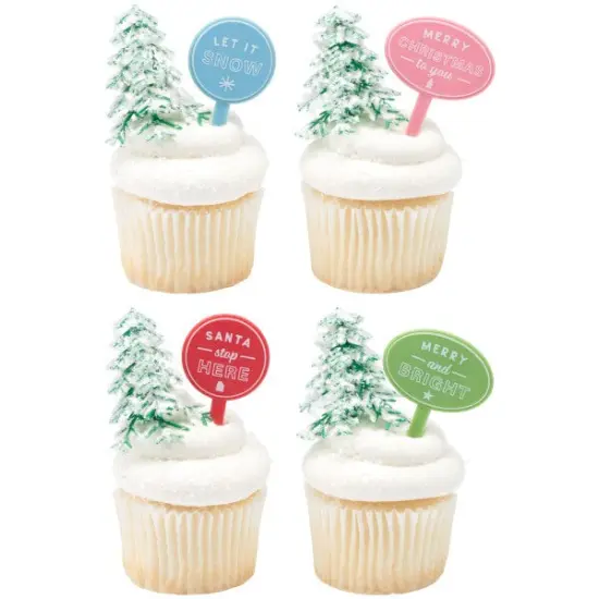 Christmas Assortment DecoPics Cupcake Decoration, 12ct {3}