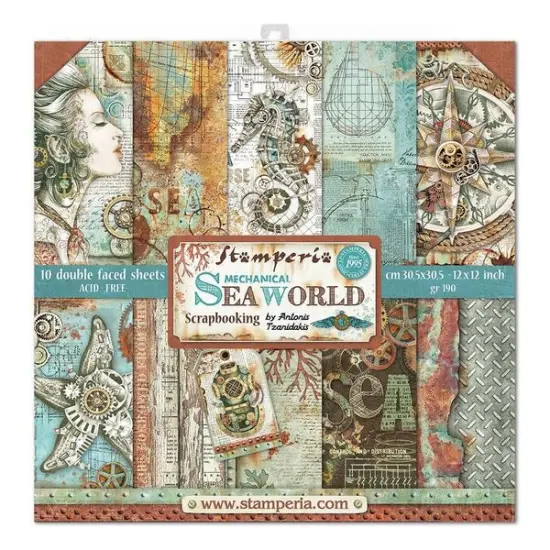 Stamperia Sea World 12"X12" Double-Sided Paper Pad {1}