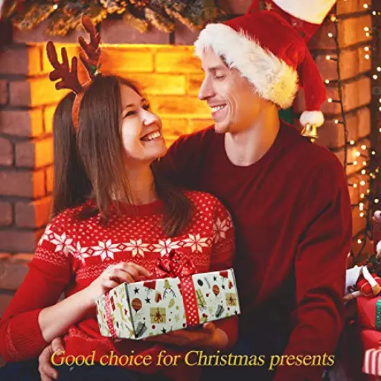 4 Pieces Christmas Scented Candles Gifts Set for Women,Aromatherapy Candles for Home Scented,4.4Oz Soy Wax Jar Candle for Xmas,Brithday Gifts | Christmas Cookie | Apple Fragrance {4}