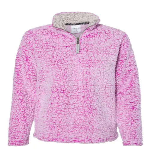 J. America&reg; Women&rsquo;s Epic Sherpa Quarter Zip Pullover Magenta heather {1}