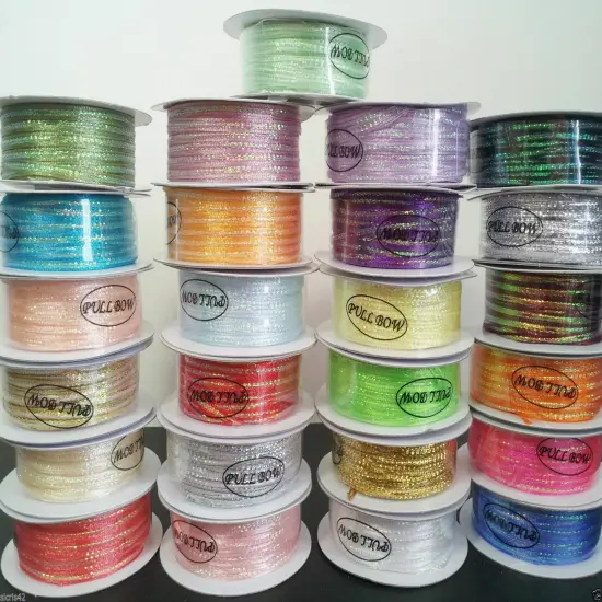 1/8" x 50 Yards Pull String Organza Ribbon for Wedding Decor and Favors {3}