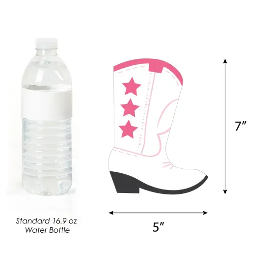 Big Dot of Happiness Rodeo Cowgirl - Cowboy Boots DIY Pink Western Party Essentials - Set of 20 {6}