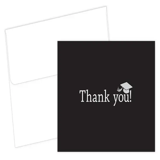 Great Papers! Thank You Note Card and White Envelope, Classic Grad, 4.75" x 3.375"(folded), 50 count {1}