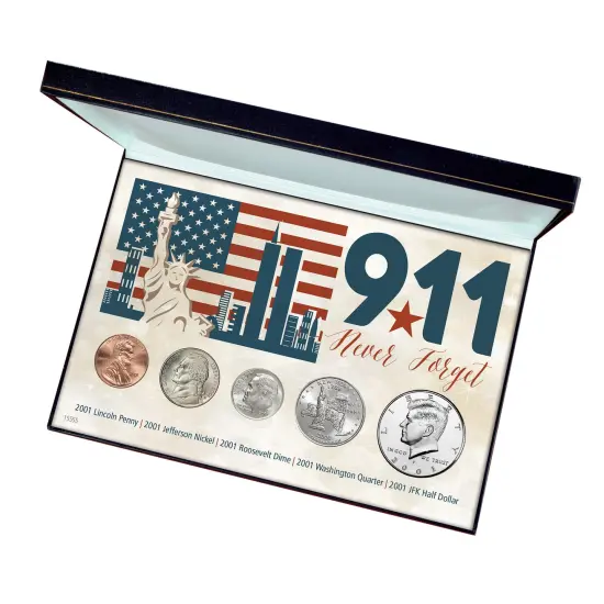9-11 Never Forget Coin Collection in Display Box {1}