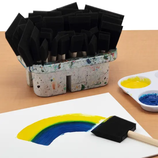 Oodles of Brushes 40 Assorted Sizes Foam Brushes Bulk - Economical brushes for Art, Craft, Hobby, and Home - Perfect For Painters, Students, Arts & Crafts, & More! {4}