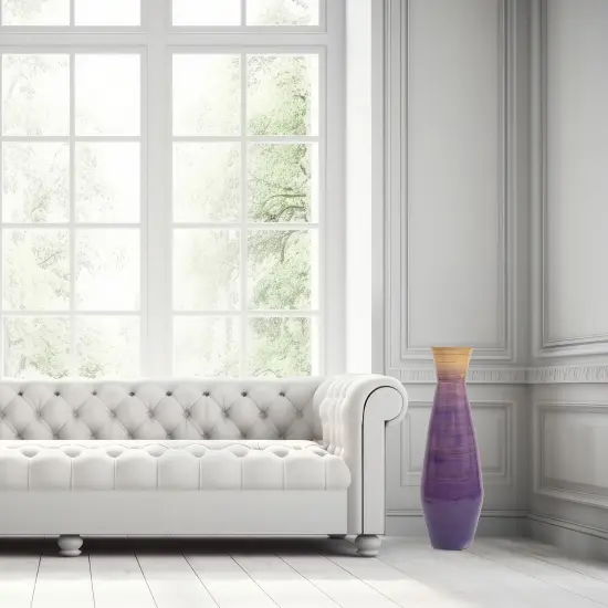 Uniquewise Classic Bamboo Floor Vase Handmade, For Dining, Living Room, Entryway, Fill Up With Dried Branches Or Flowers {6}