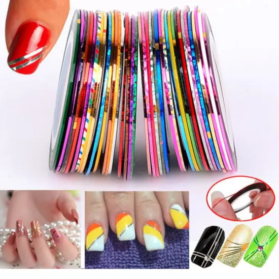 Kitcheniva Nail Striping Tape Line Roll Nail Art Decoration 15 Pcs {1}