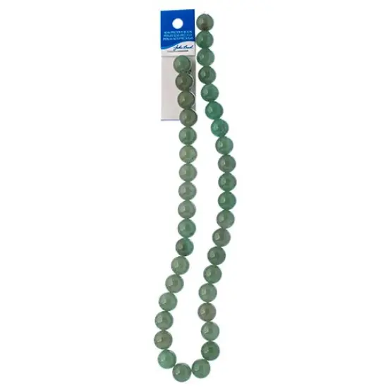 Earth's Jewel 16" Green Aventurine Natural Semi-Precious Strung Bead {3}