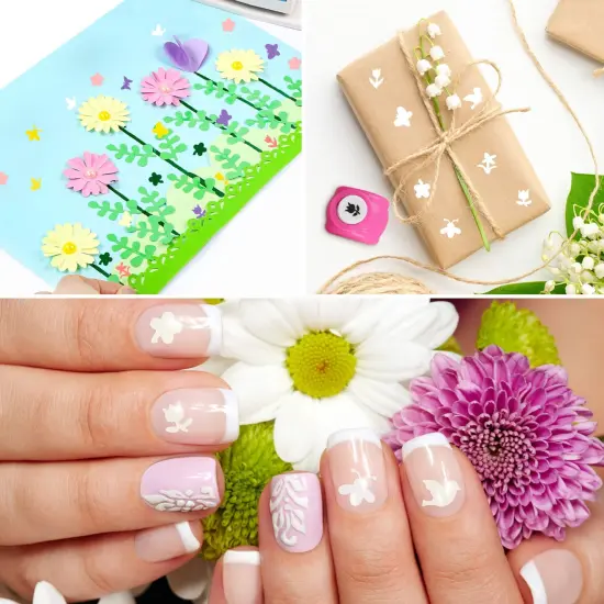 10 Pieces Craft Hole Punch Shapes Set,Shape Hole Punchers for Kids Great for School Crafting, Fun Projects and School Supplies with Bird, Bee, 4-Leaf Clove, Rose, Butterfly, etc {3}