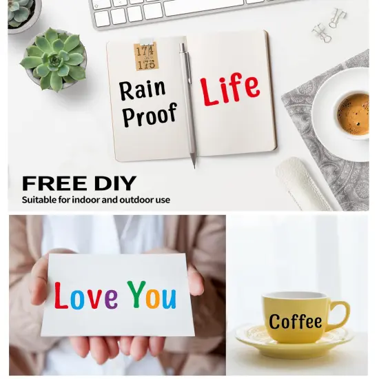 1512 PCS Alphabet Stickers 12 Sheets Alphabet Stickers Vinyl Self-Adhesive Number Alphabet Vinyl Stickers, Mailbox Numbers Labels DIY Crafts Art Making, Decals for Sign,Notebook, Classroom Decor, Door {4}