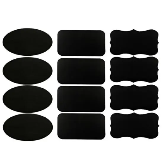 Wrapables Oval/Rectangle/ Fancy Rectangle Chalkboard Labels/Stickers, 2.5 x 1.75 Inch, Set of 48 {1}