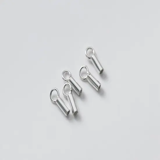 Kitcheniva 5 Pcs Sterling Silver 1mm Cord Leather End Cap Connector {1}