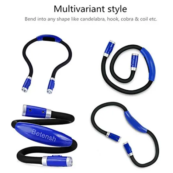 Rechargeable LED Book Light, Neck Hug Reading Lights for reading in Bed, Hand-Free Super Flexible, 3 Adjustable Brightness Levels, Perfect for Bookworms, Kids, Reading In Car, Crafts {1}