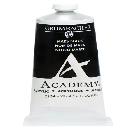 Grumbacher&reg; Academy&reg; Acrylic Paint Black Color Family Mars Black {1}