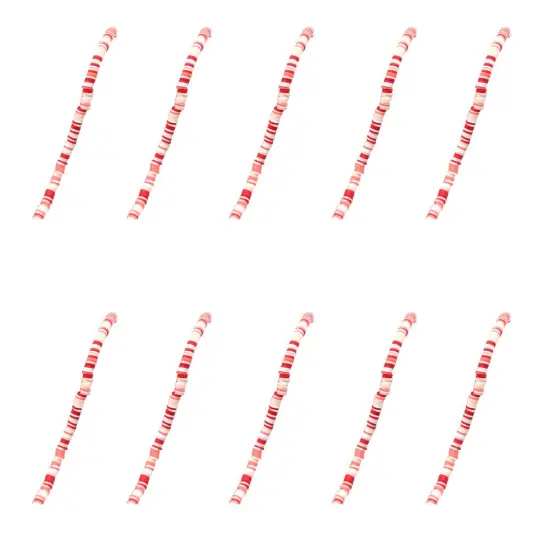 Kitcheniva 6mm Heishi Beads Clay Disc Flat Vinyl DIY Jewelry 10 Strands Red & pink {1}