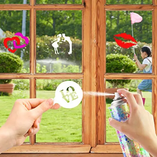 20 Pack Valentine's Day Cake Stencil Templates Decoration, Reusable Valentine's Day Cake Cookies Baking Painting Mold Tools, Dessert, Coffee Decorating Molds Cappuccino Mousse Hot Chocolate {2}