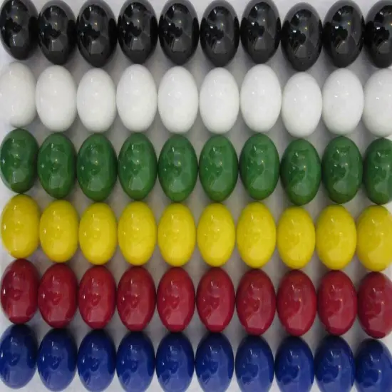 60 LARGE 1" (25mm) Replacement Chinese Checker Board Game Solid GLASS MARBLES {3}