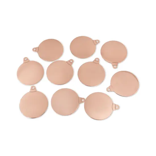 10 Pack - Rose Stainless Steel Blank Christmas Bauble Globe Ornament {1}