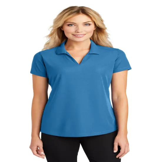 Port Authority&reg; Ladies Dry Zone Collared Short Sleeve Grid Polo Celadon blue {1}