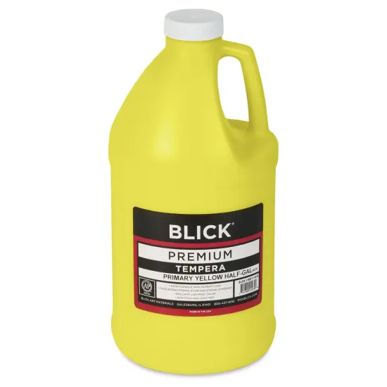 Blick Premium Grade Tempera - Primary Yellow, Half Gallon {1}