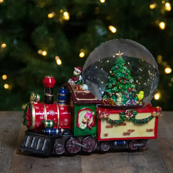 Northlight Christmas Train with Tree Musical Snow Globe Decoration - 8" Multi {3}