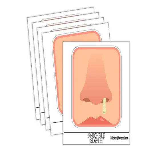 Runny Nose Allergies Sick Waterproof Vinyl Phone Tablet Laptop Water Bottle Sticker Set - 5 Pack {1}