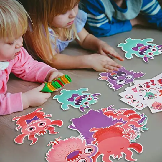 24 Pieces Valentines Day Craft Kits for Kids, DIY Craft Ornament Valentine Class Game Activities Make Your Own Valentine Cards {3}