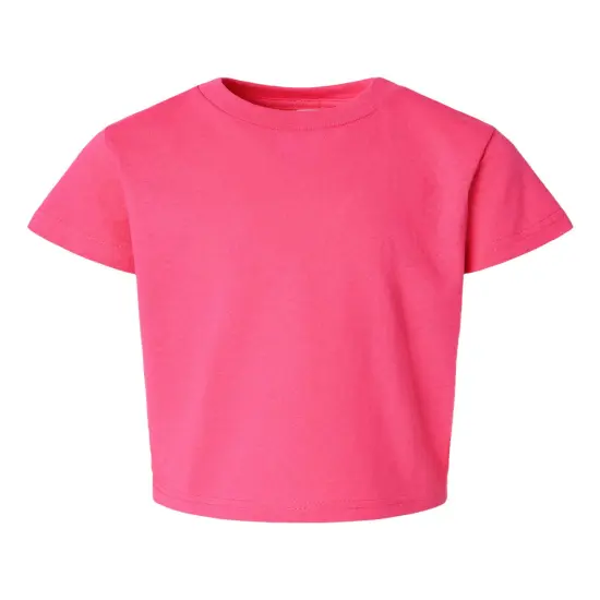 Rabbit Skins&reg; Toddler Cotton Crewneck Short Sleeve Jersey T-Shirt -3301T Hot pink {1}