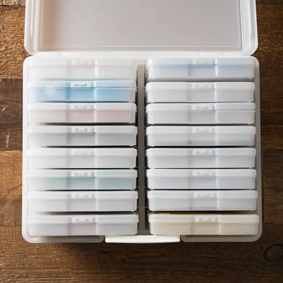 IRIS USA 4&rdquo; x 6&rdquo; Photo Storage Box with 16 Keeper Cases {6}