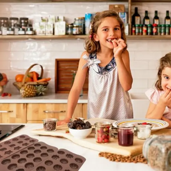 4 Pieces Silicone Chocolate Molds for Fat Bombs Snacks & Truffles, Flower Shape Silicone Molds Caramel Hard Candy Mold (11 Different Flowers) {4}