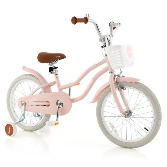 Children Bicycle with Front Handbrake and Rear Coaster Brake Pink {2}