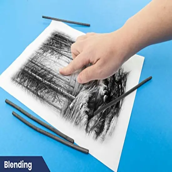 Artist Charcoal, Soft, Black 4 Charcoal Sticks for Drawing, Sketching, and Fine Art {3}
