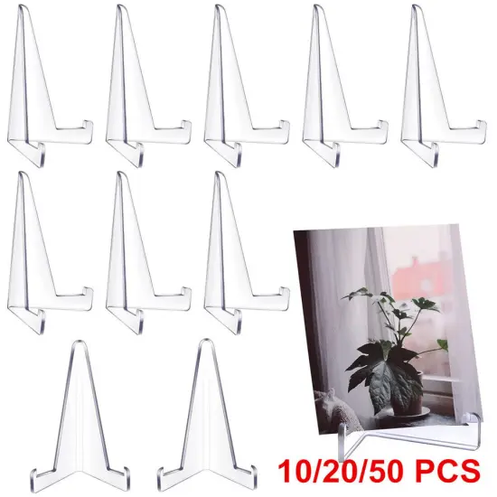 Kitcheniva Clear Acrylic Card Stand Display Holder 10 - 50 Pcs {1}