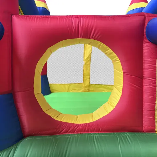 Cloud 9 Inflatable Castle Bounce House with Blower, Bouncer for Kids with Two Slides and Jumping Areas {6}