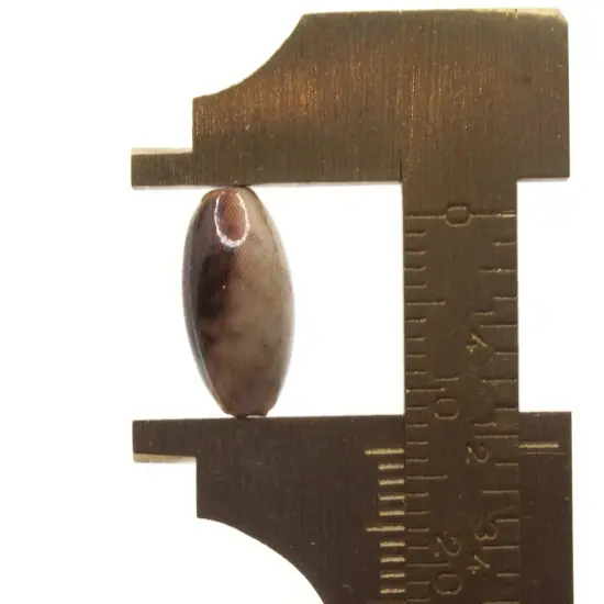 15 13mm Brown and Cream Plastic Oval Beads {5}