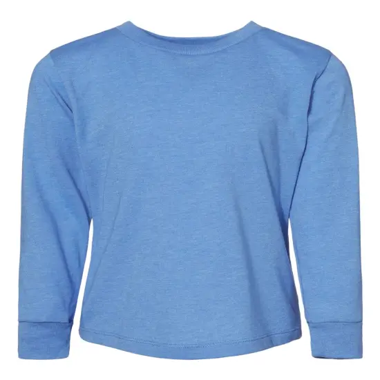 BELLA + CANVAS&reg; Toddler Jersey Long Sleeve Tee Heather columbia blu {1}